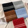 Retro Knitted Scarf Korean Style Winter Scarf Versatile Ladies Wool Scarf