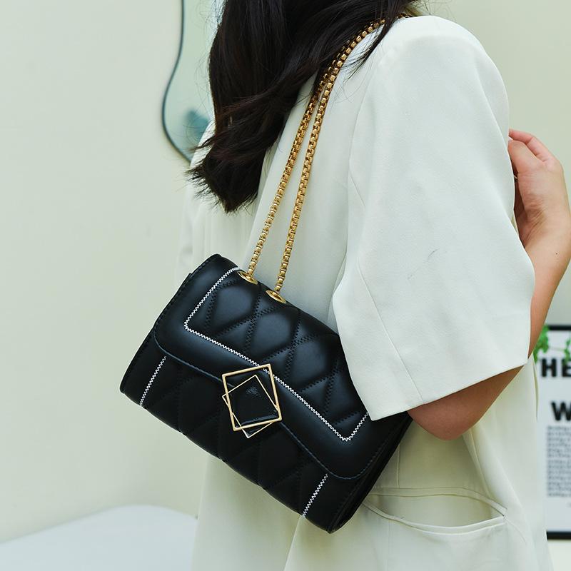 2024 Summer New Niche High-End Single-Shoulder Underarm Bag, Fashionable Versatile Diamond Pattern Chain Bag, Crossbody Small Square Bag