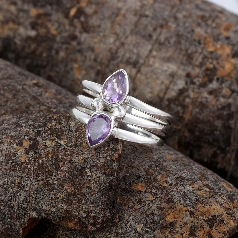 Amethyst Ring, Gemstone Ring, 925 Silver Ring, Handmade Ring, Designer Ring, Statement Ring, Birthstone Ring, Gift For her