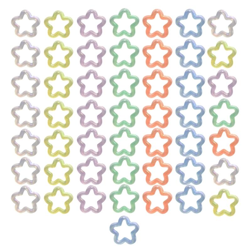 

50-Piece Glittering Floral Charm Sparkling Flower Accessories Hollow Flower Charm Hollow Flower Pendant for DIY Jewelry 1