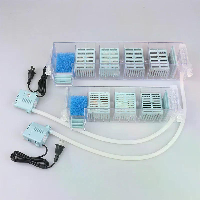 Neuer wandmontierter Wasserfallfilter-Roller für Aquarien, ,Zirkulierende Sauerstoffanreicherung,Mehrschichtiger Topffilter für Aquarien