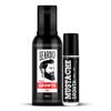 Huile de Croissance pour Barbe et Cheveux 50ml V2 avec Rouleau pour Croissance de Moustache 8ml pour Hommes | Sérum de Croissance pour Barbe, Huile de Repousse des Cheveux, Solution pour Barbe Clairsemée, Barbe Épaisse