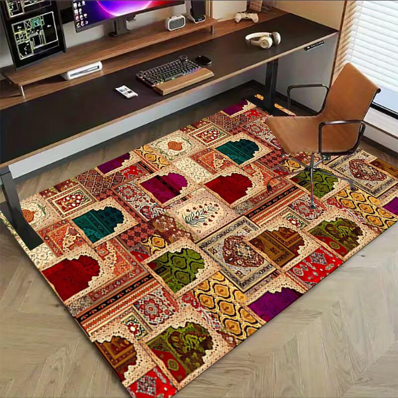 1PC Arches Patterns Extra Large Non Slip Floor carpet, Office, family, bedroom, Studio Large Area Rug Indoor Rugs, Vibrant Colors