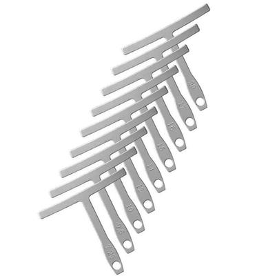 YFFSFDC Radius for Guitar String Height Fretboard Radius Bridge Saddle Radius Set of 9 Gauge, T-shaped, Maintenance, Adjustment, Measurement, Setup,