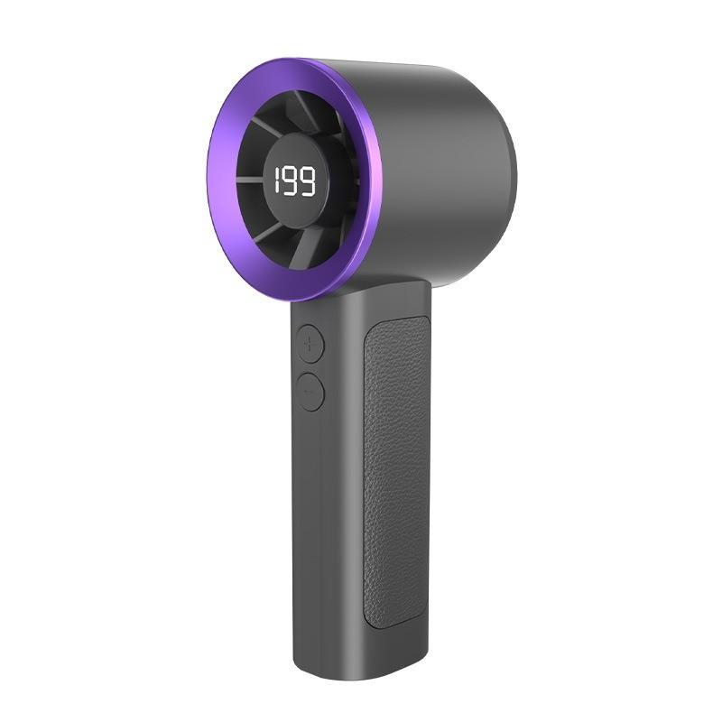 199 Speeds Portable Handheld Speed Fan LED Display 3000mAh USB Rechargeable High Speed Turbo Handheld Fan for Camping Sports