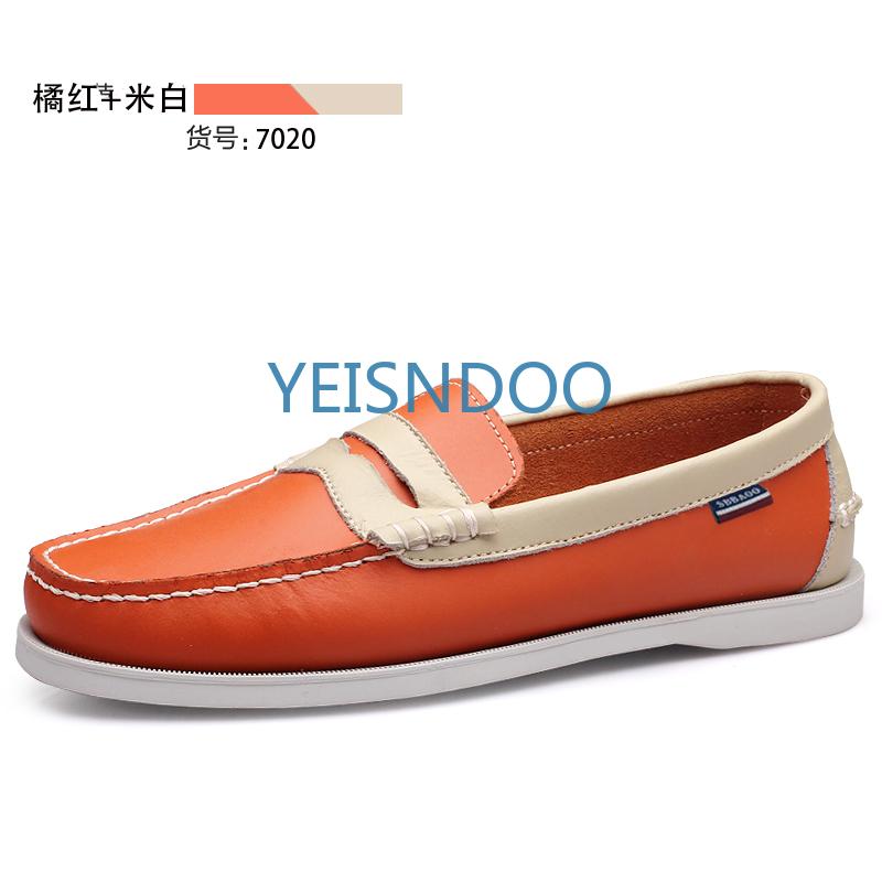 Fashion Male Classic Boat Shoes Leather Hot Sale New Men's Outdoor Walking Shoes Men Wedding Dress Shoes Lace-Up Fashion Men Loafers
