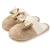 Cute Bow Cotton Slippers Home Warm Slippers Autumn and Winter Thickened Fluff Mop Couple Home Floor Slippers