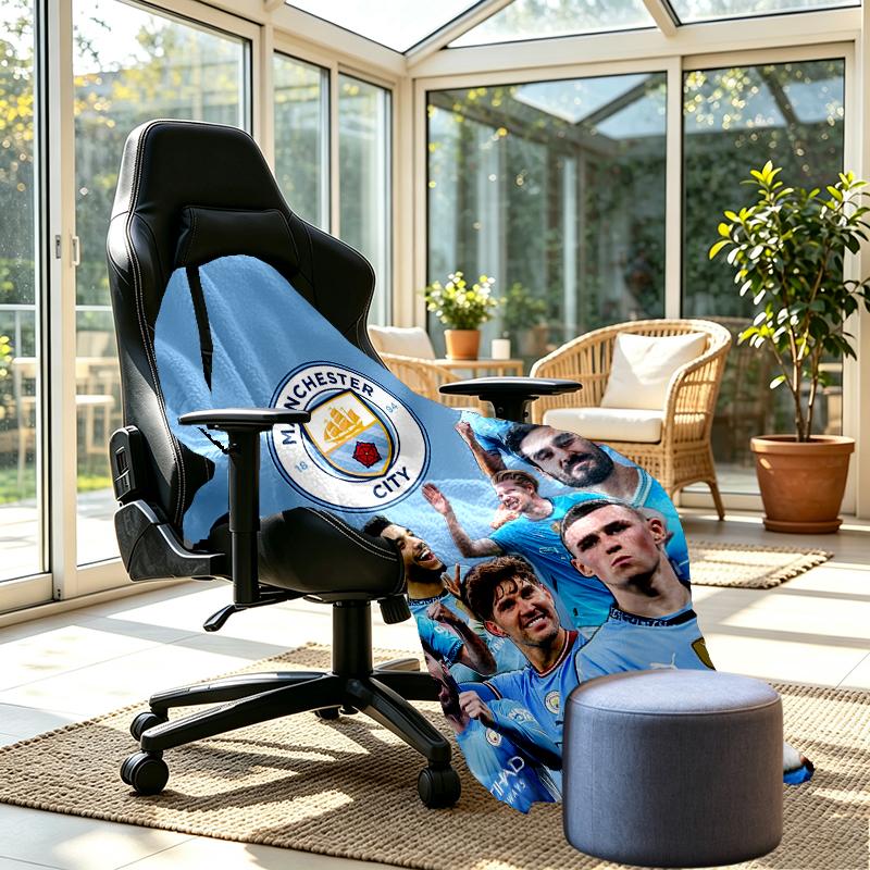 Manchester City FC Print Blanket - Soft & Comfortable, for Bedroom, Travel, Sofa, Home Decoration - Birthday Christmas Gift for Friend