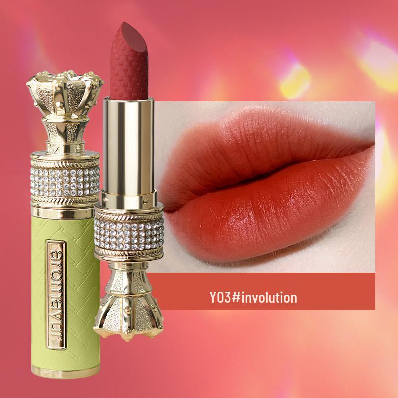 

Aromayur Amadi Crown Embossed Moisturizing Semi-Matte Lipstick - Long-Lasting, Non-Fading, Whitening Formula.
