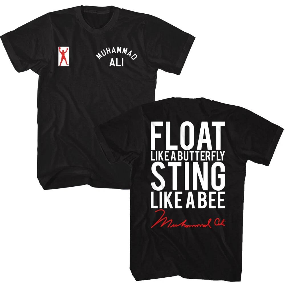 Muhammad Ali Signature Sting Men s T Shirt Boxing Float Like a Butterfly M