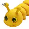 Realistic Caterpillar Model 3D Printed Fidget Toy Movable Joints Toy Figurine Stress Relief Articulated for Desktop Decoration Figurine