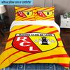 Racing Club De Lens Crest 3PCS Bedding Set 2D Printing (Includes 1 Duvet Cover + 2 Pillowcases Coreless), Bedroom decor,Fan Gift