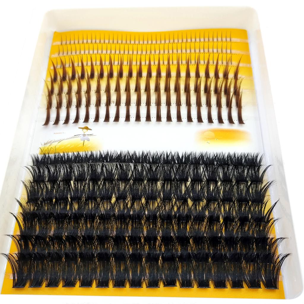 Xiaomi Faux cils en grappe 3D 60D-120D, épais et pointus, en vison, avec cils inférieurs, pour un look manga, yeux de poupée, cils naturels, cosplay