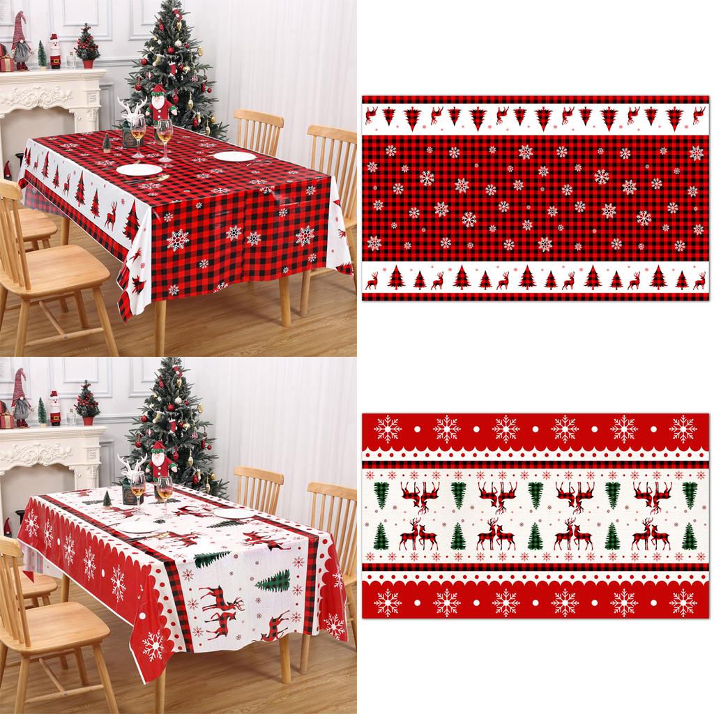 Christmas Plastic Tablecloth Merry Christmas Decorations For Home Table 2026 Navidad Noel Xmas Decor Happy New Year Gift 2026
