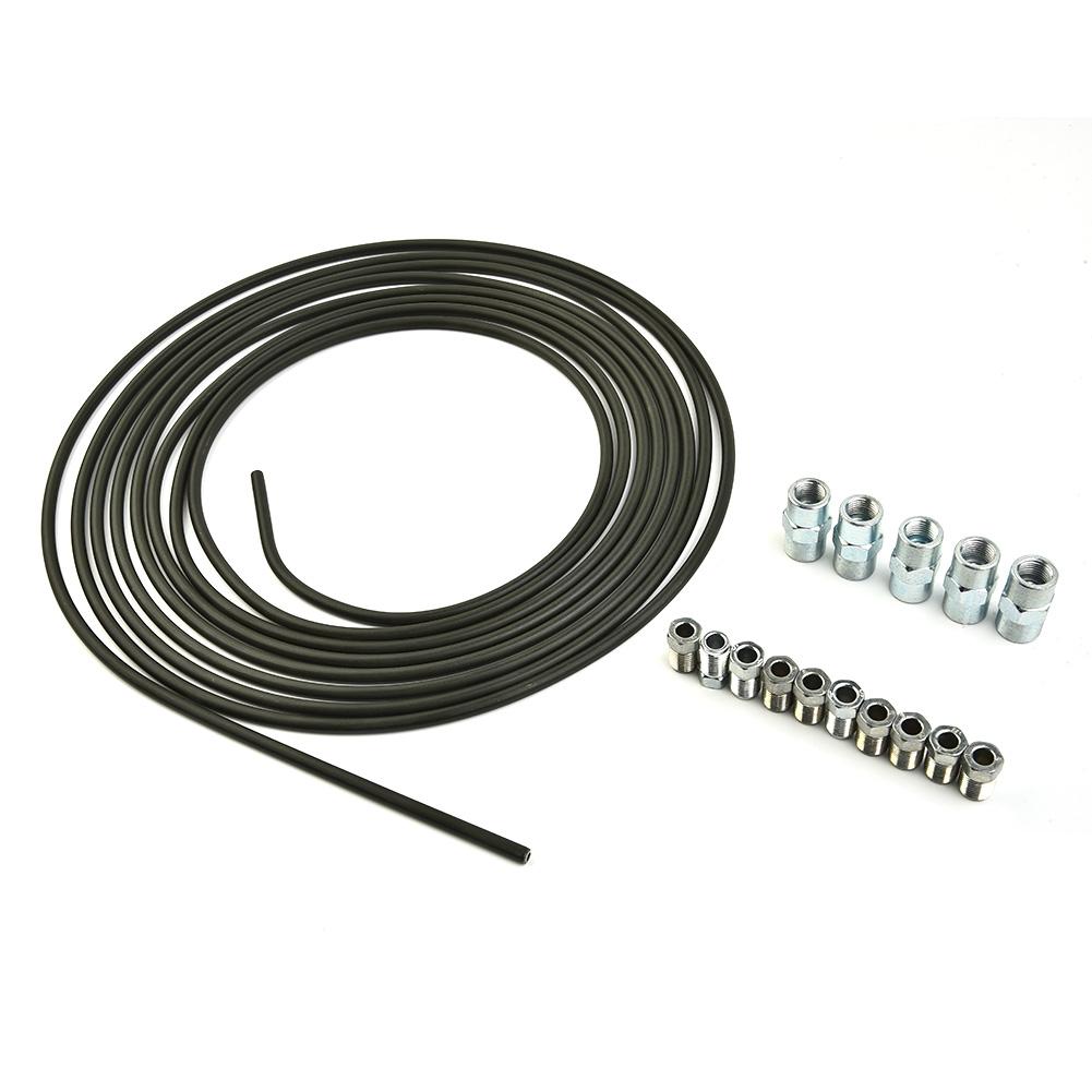 Universal- 5m Brake Line Brake Pipe Steel Copper-plated + Plastic-coated 4.75mm&10 Screw & 5 Connectors Brake Lines Accessories