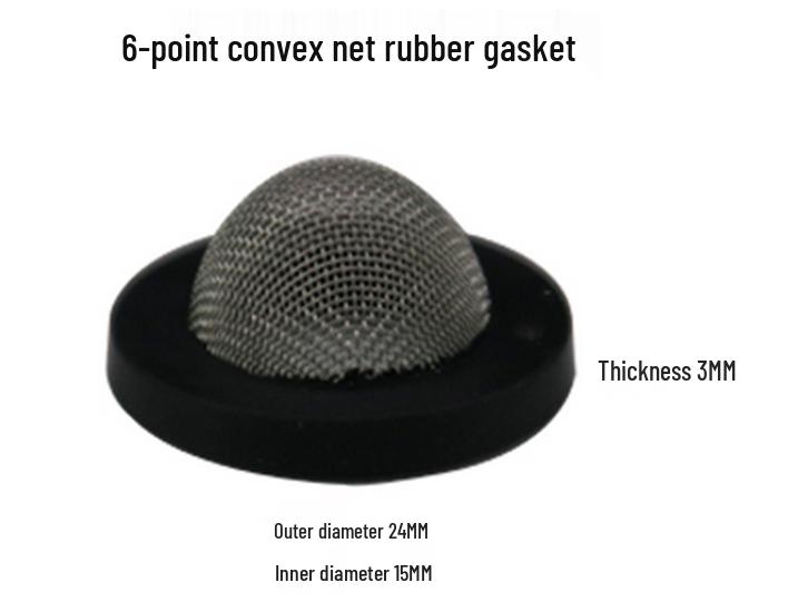 Silicone Gasket for 1-Inch Hose, Faucet, Water Meter, or Shower Head - 4 & 6 Point Sealing Ring.