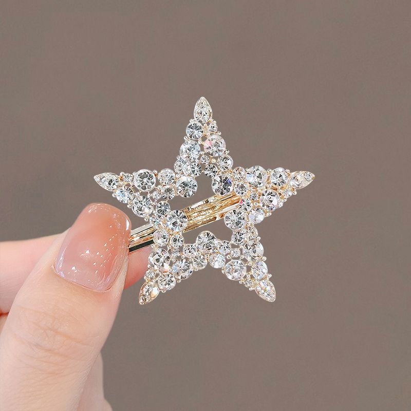 

1 Pcs Fashion Exquisite Crystal Pentagram Star Hairpins Hair Clips For Women Girls Party Hair Accessories