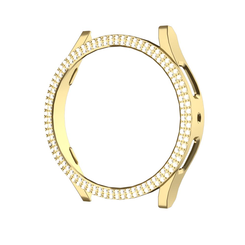 Luxury dual diamond case for Samsung Galaxy Watch 4 5 6 7 40mm 44mm case PC hollowed out protective case to prevent falling