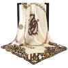 2024 Spring Leopard Print Women's Silk Scarf - 90cm Large Square Headscarf