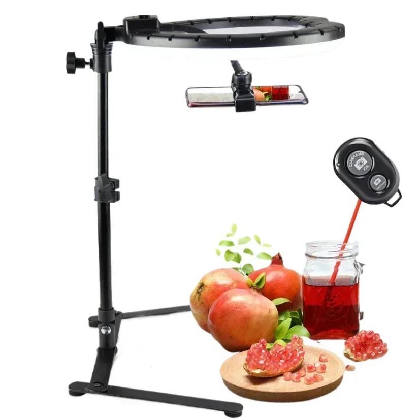 Univerzální stojan na telefon pro živé vysílání Fotografie Lehký stativ pro telefon Držák Foto Video LED kruhové světlo Lampa Stolní stativ