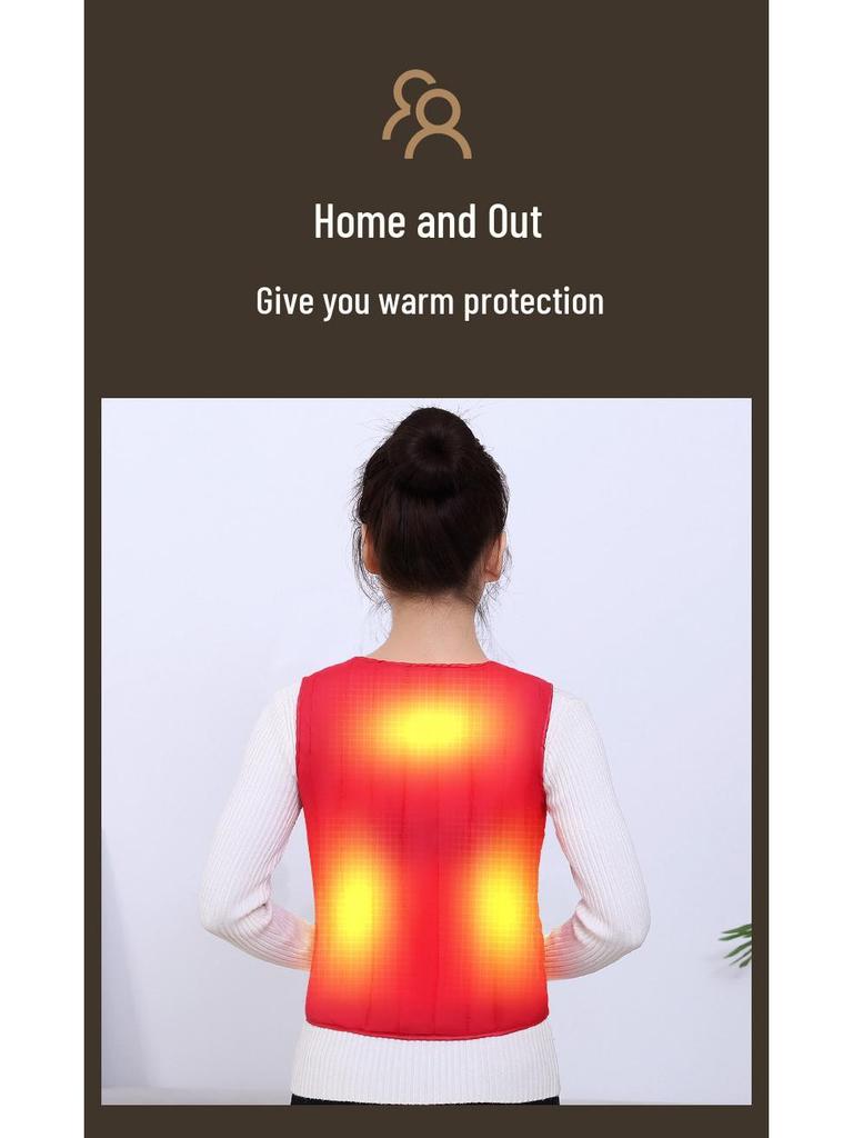 Women's Electric Heated Cotton Vest with USB Charging and Smart Temperature Control