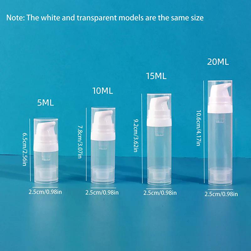 Type Bottle Refillable 5-50ml Mini Portable Vacuum Press Makeup Cosmetics for Cream Gel Moisturizers Liquid Lotion Bottles