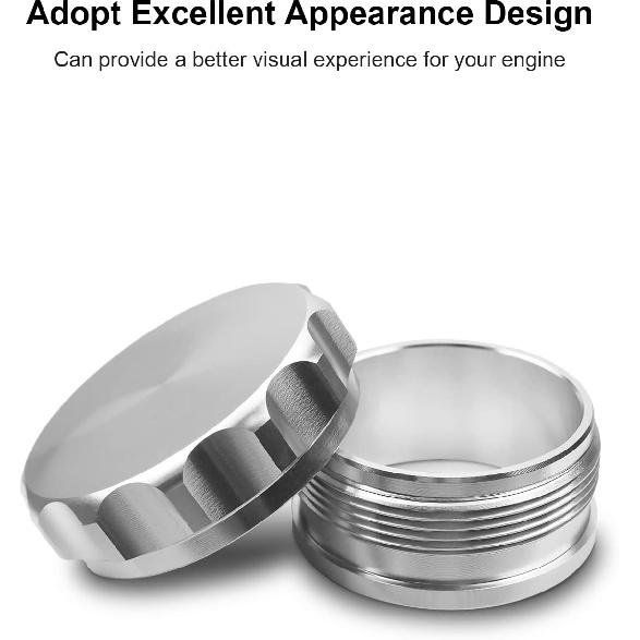 OD 2"/50.8Mm Aluminium Alloy Fuel Cap Weld On Filler Neck Oil Tank Cap Silver