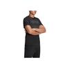 Adidas Alphabet Print Casual Sports Round Neck Short Sleeve T-Shirt Men Tops Black ED7281