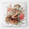 Australian Copperhead Snake Bottlebrush Flowers Animals Painting Cushion Covers Mushroom Art Pillow Case
