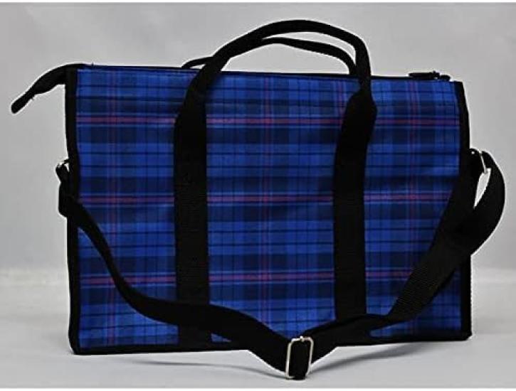 New Calligraphy Set Full Desk Pad Brush Lined Desk Year's (Blue Bag, Set, Case, Holder, Pad, Sumiike, Three-Piece Set)