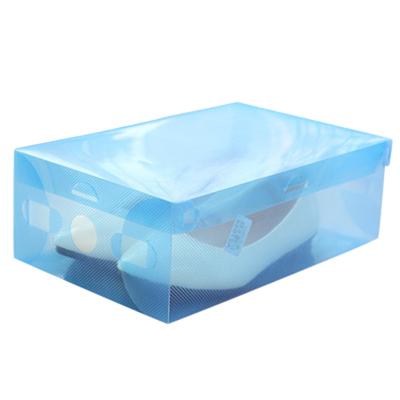 Foldable Plastic Shoe Boxes Organizer Storage Stackable Tidy Box
