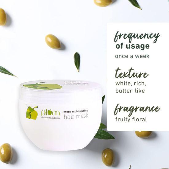 Masque capillaire prune et olive pour cheveux abîmés, colorés et traités en salon | Beurre de karité | Crème capillaire spa pour femmes et hommes | 250 g