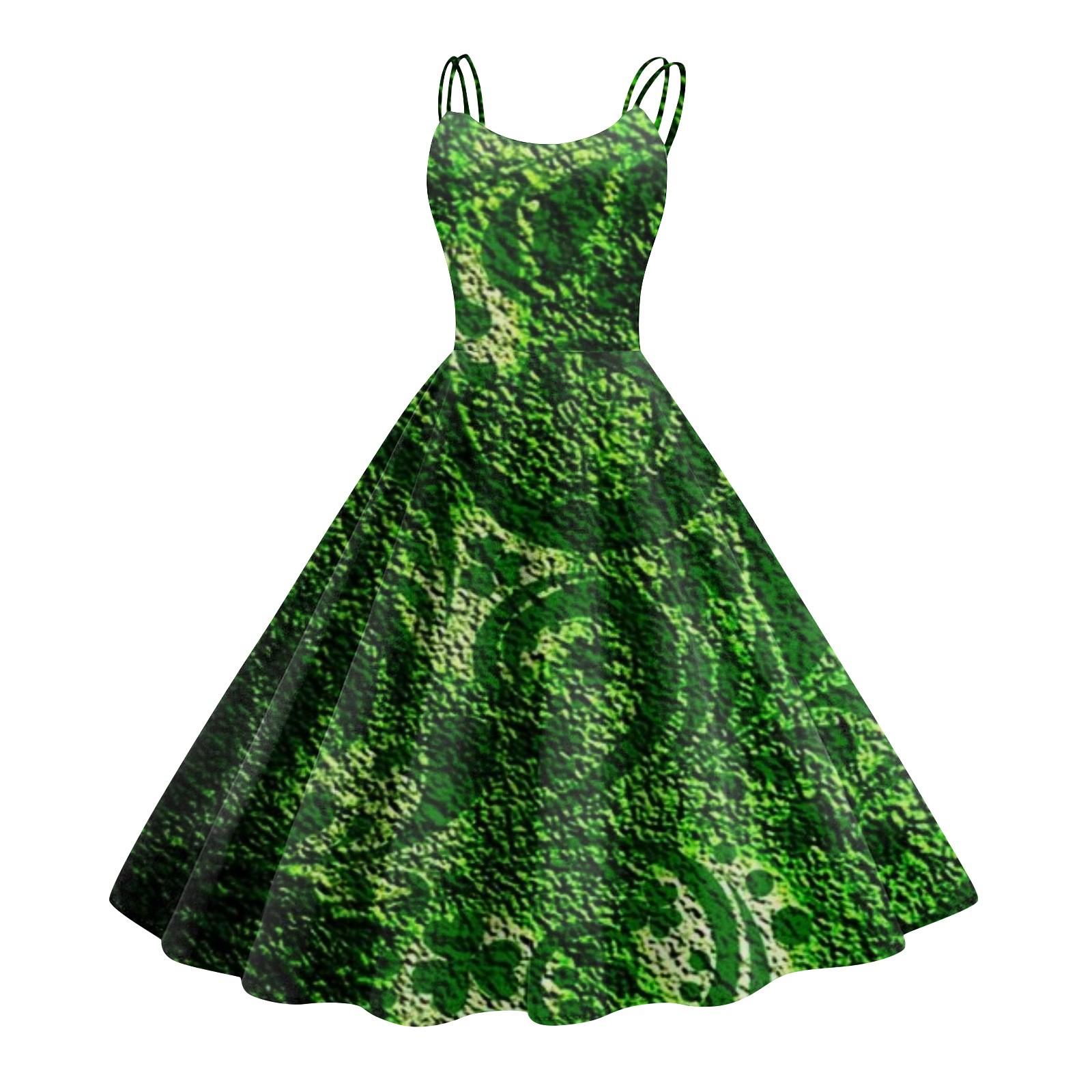 

Женское модное печатное сексуальное коктейльное платье без бретелек в готическом стиле в стиле панк-винтаж L армия зеленый