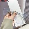 Men Pure Titanium Rimless Eyeglasses Frame Women Blue Light Blocking Lens Frameless Glasses Prescription Myopia Reading Eyewear