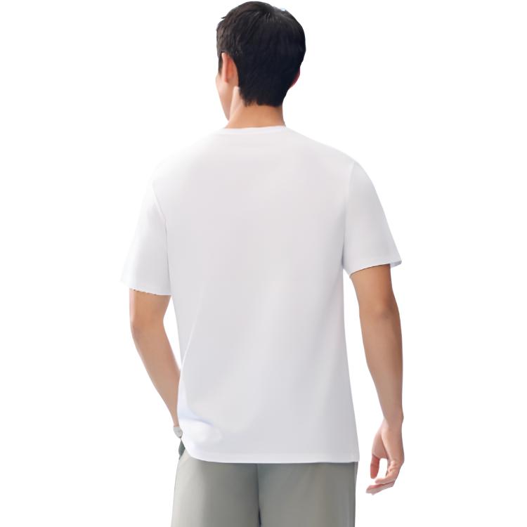Anta Training Series Sports Casual Simple Solid Color Round Neck Pullover Short Sleeve T-Shirt Men Tops Pure-White 152527102-1