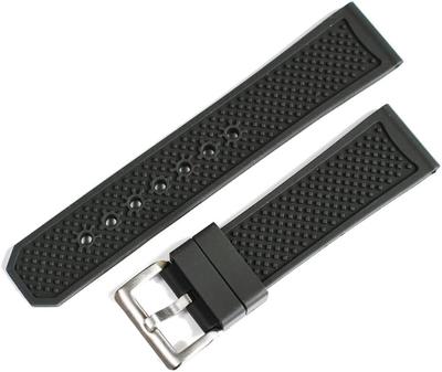 [Import King Original] Uhrenteile - Kompatibel mit Cartier - Kaliber Armband - Aftermarket Gummi Taucherarmband - Schwarz - 23mm - Edelstahl