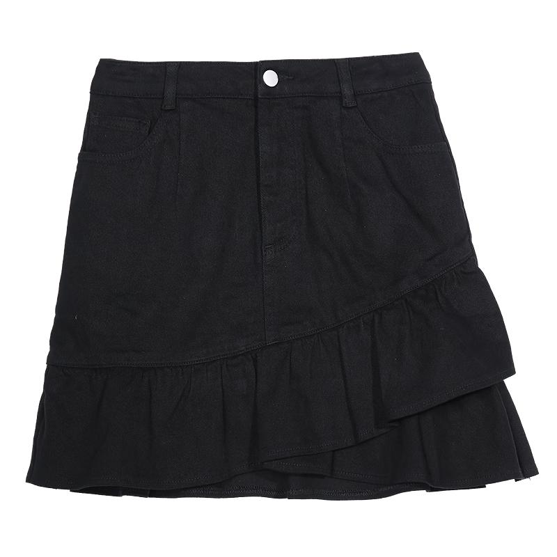 Betu Women s High-Waist Ruffle Hem Short Skirt L