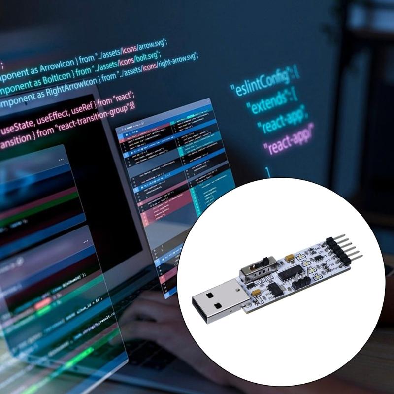 MultiLevel USB To TTL Serial Adapter Module 4Voltage Output 5V 3.3V 2.5V 1.8V Universal Compatibility Compactly Design