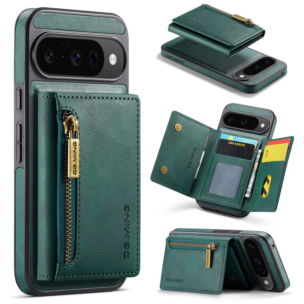 DG.MING M5 Series For Google Pixel 10/10 Pro Case Detachable Magnetic Leather Phone Cover with Card Slots