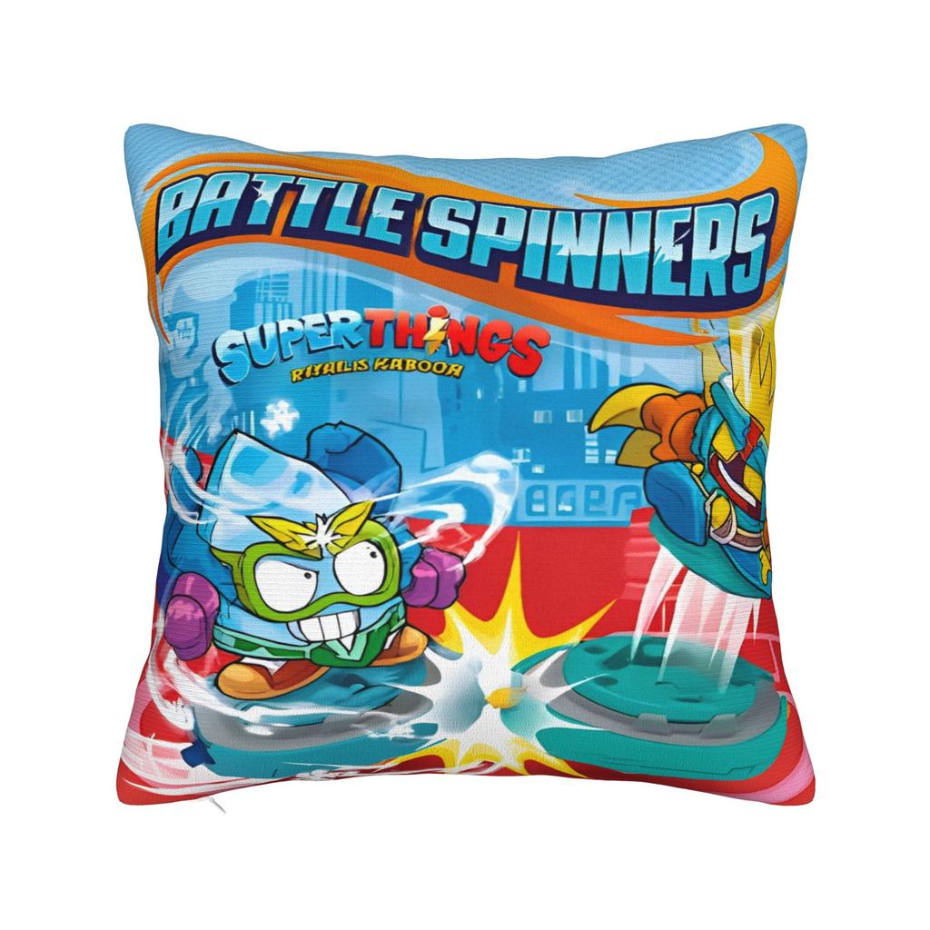 SuperThings Cartoon Square Pillow Cases Kazoom Power Kindergarten Cushion Covers Awesome Decorative Pillowcase for Sofa cm