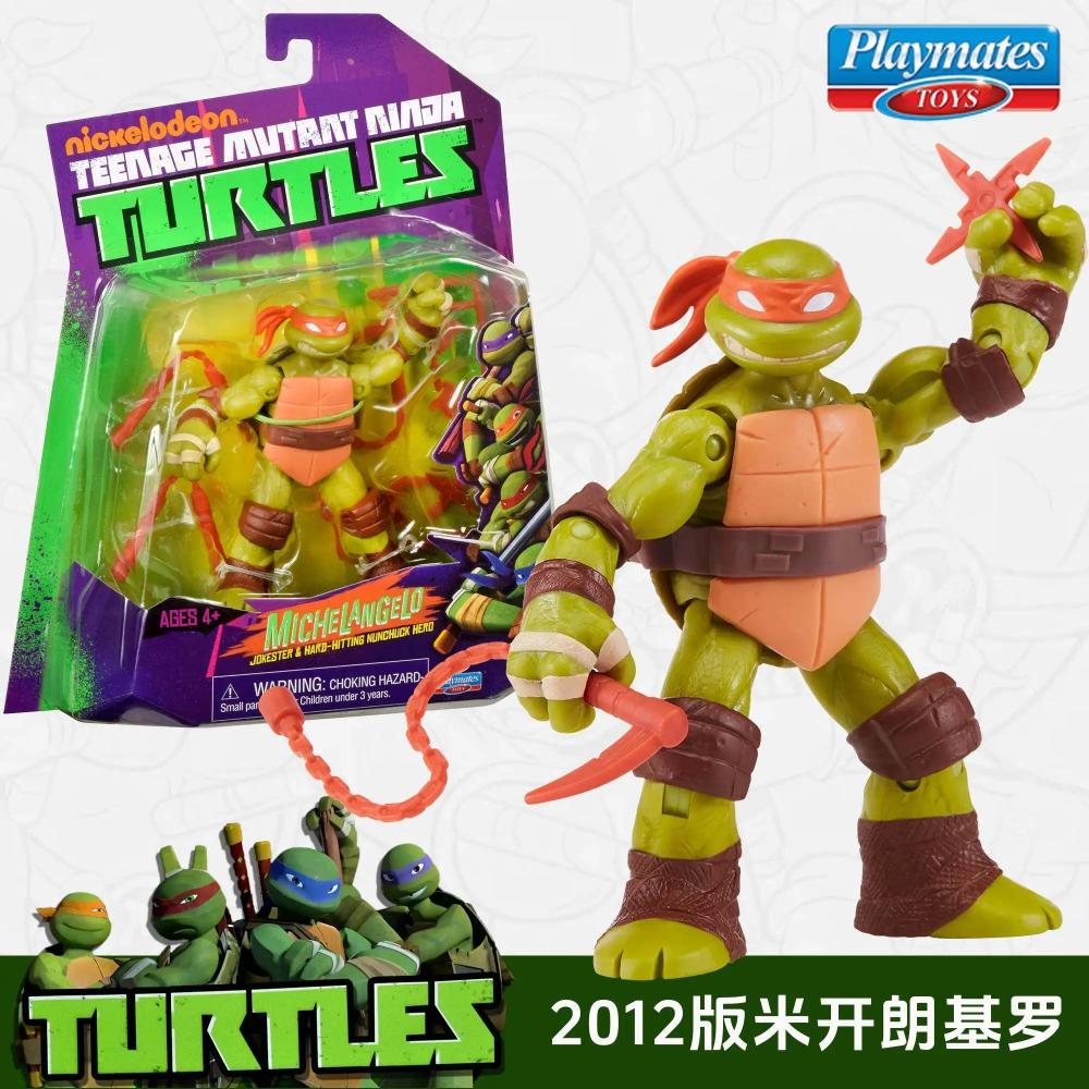 Original Playmates Teenage Mutant Ninja Turtles 2012 Movable Model Reissue Leonardo Raphael Michelangelo Donatello Action Figure