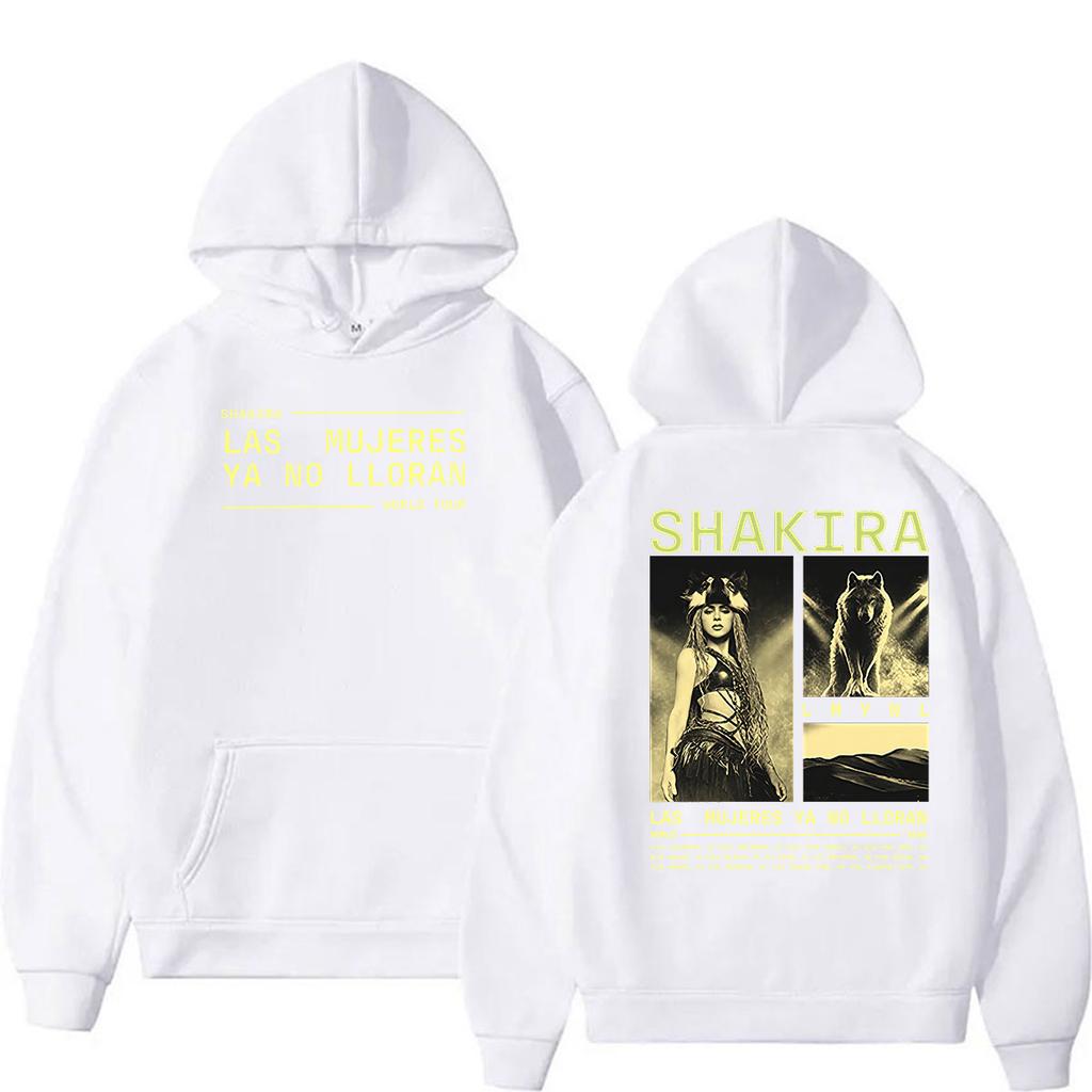 Singer Shakira Las Mujeres Ya No Lloran World Tour 2026 Hoodie Unisex Hip Hop Vintage Fashion Pullover Sweatshirt Streetwear