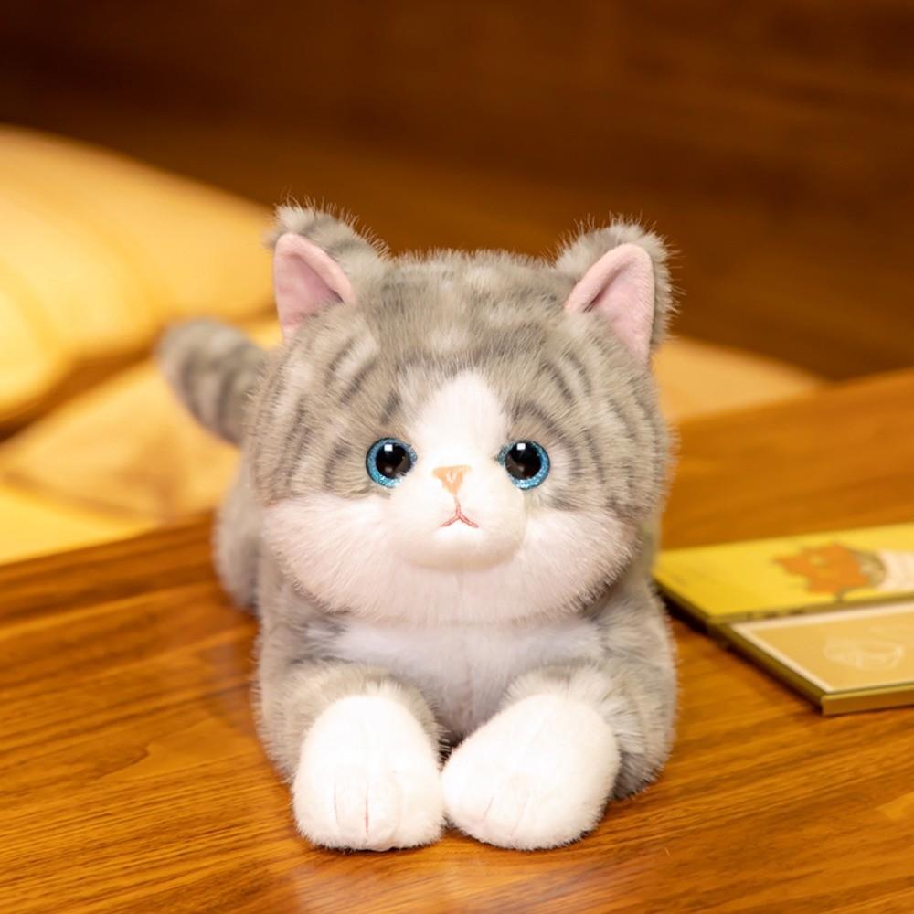 Cartoon Plush Cat Doll Soft Stuffed Toy Cute Pet Kitten Toy Home Decoration
