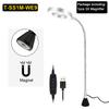 3X Magnifying Glass with Light 3 Color Modes Stepless Dimmable Magnifier Magnetic Base Flexible Gooseneck Desk Lamp for Reading