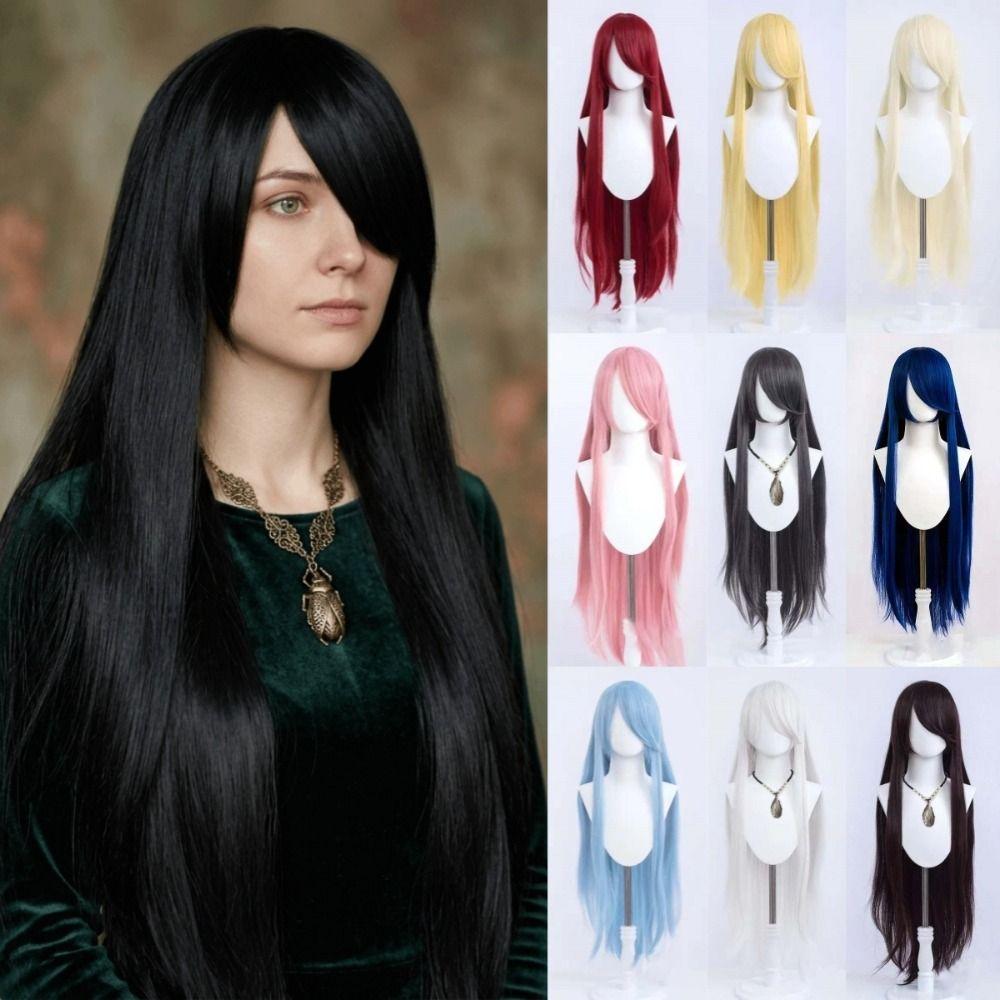 Parrucca Rettilinea Versatile 100cm Fatta a Mano Parrucca Universale per Cosplay di Halloween per Tutti i Tipi di Acconciatura