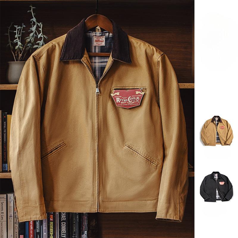 Autumn New Men's American Style Retro Jacket Canvas Laps Coat