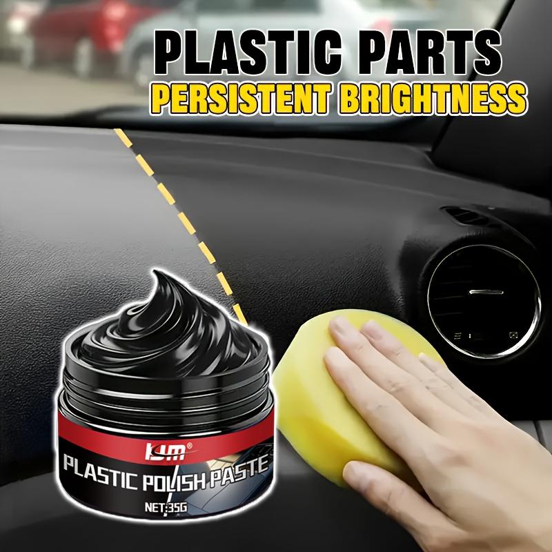 Car Plastic Polishing Paste,Quick Crystal Coating for Dashboard Interior Care Tire Shine Sofa Seat Bumpe Compute Case Protection