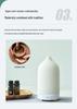 Ceramic Ultrasonic Aroma Diffuser & Humidifier with 160ml Capacity and Atmosphere Light