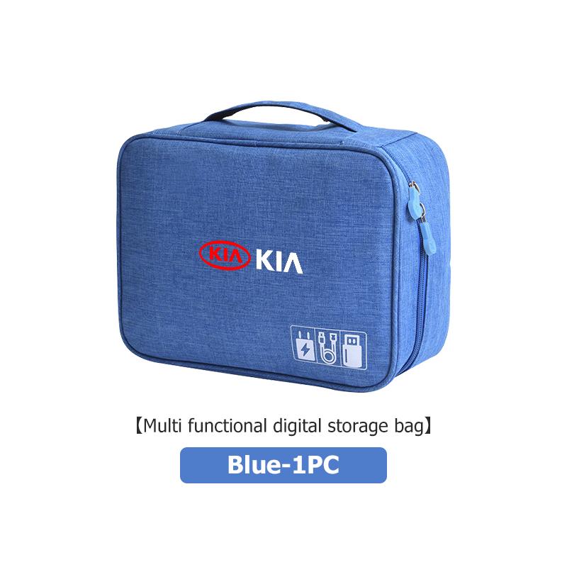 BCBCPD1 For KIA Large Capacity USB Data Line Charger Plug Storage Bag Waterproof Digital Organizer K5 K2 Rio Optima Sportage Venga