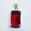 Beautiful Natural London Red Topaz Pendant Emerald 69Ct 925 Sterling Silver Gems My-386-k